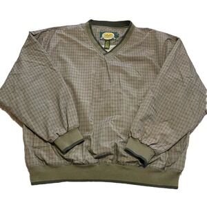 Cabela's Windcrest Pullover Jacket Men's XL Green Workwear Outdoors Pockets